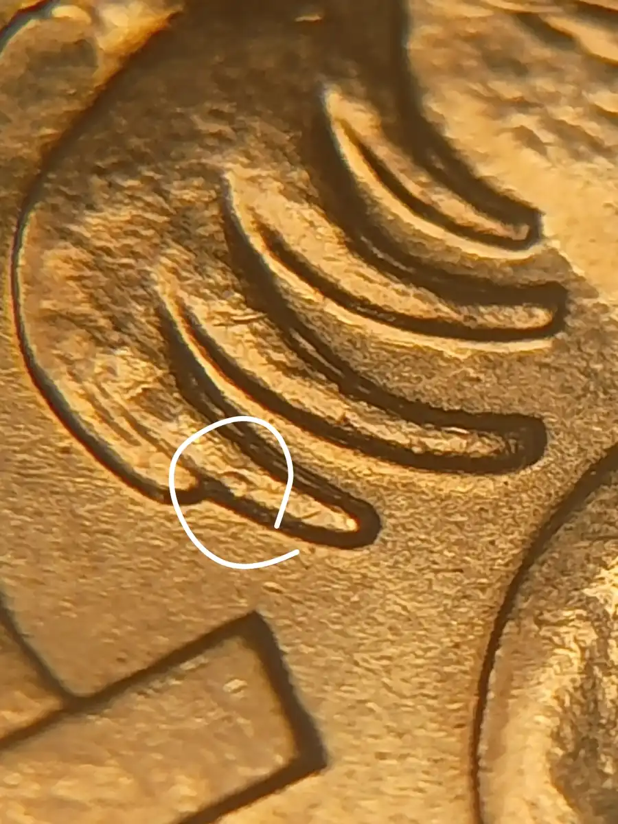 2022-5c--Progressive-Internal-Chin-Crack-With-Multiple-Cuds-Obv/Rev