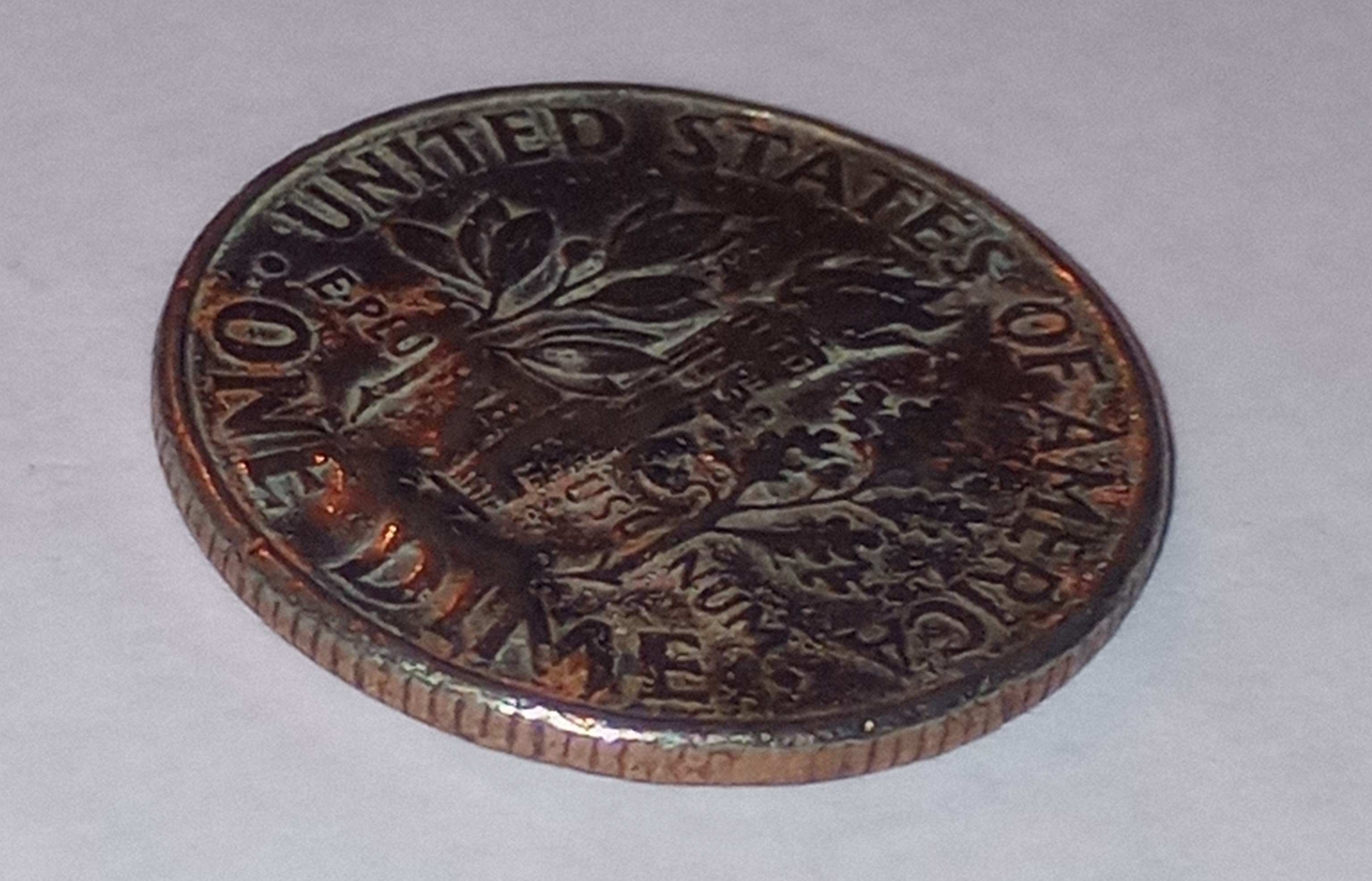 2016-Dime-W/-Multiple-Mint-Errors:-Large-Cuds,-Improperly-Annealed/Annealing-Copper,-Die-Crack