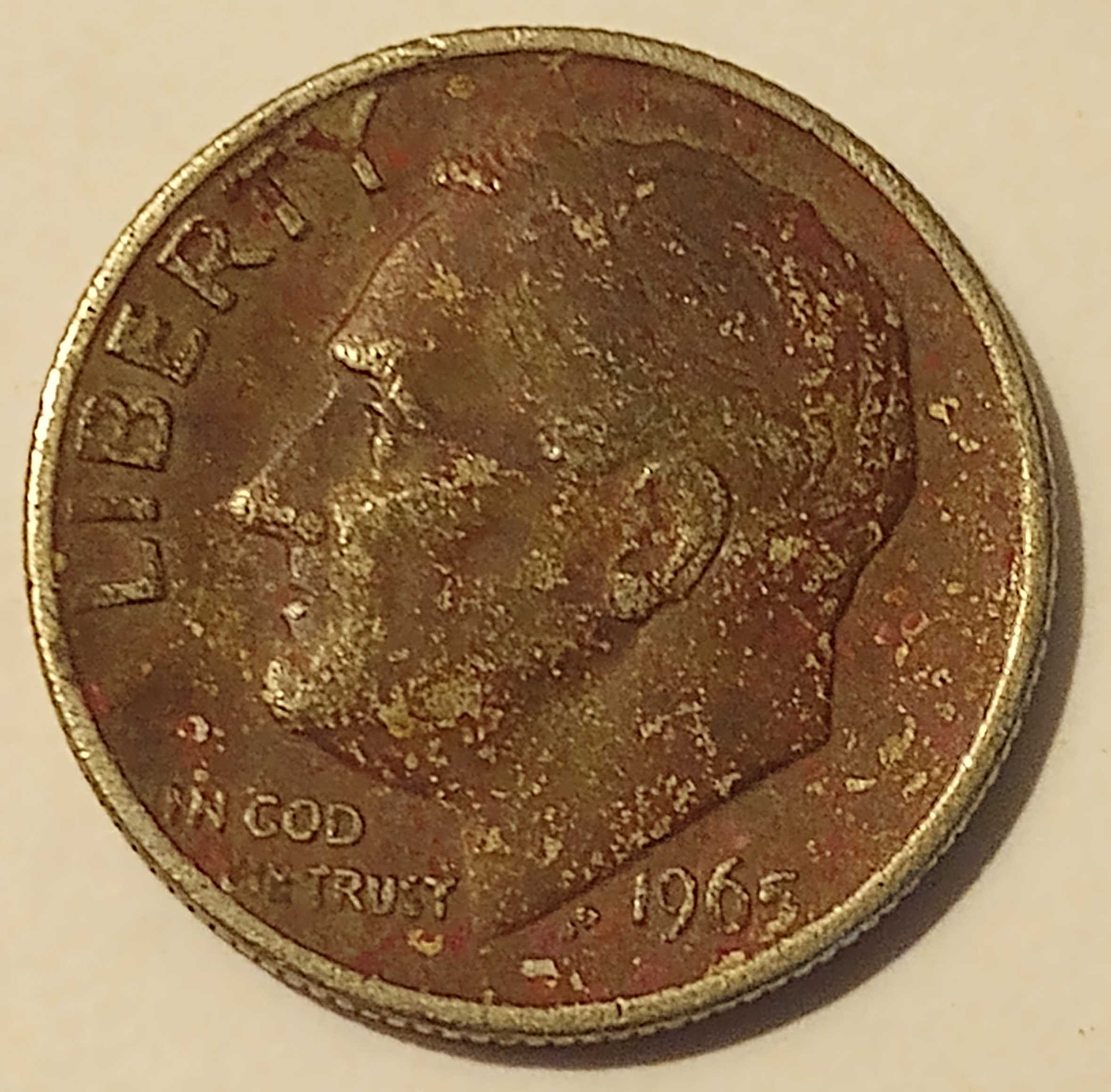 1965-P-No-Mint-Mark-Dime-Found-In-Circulation.-Improperly-Annealed/Annealing-And/Or-Error?