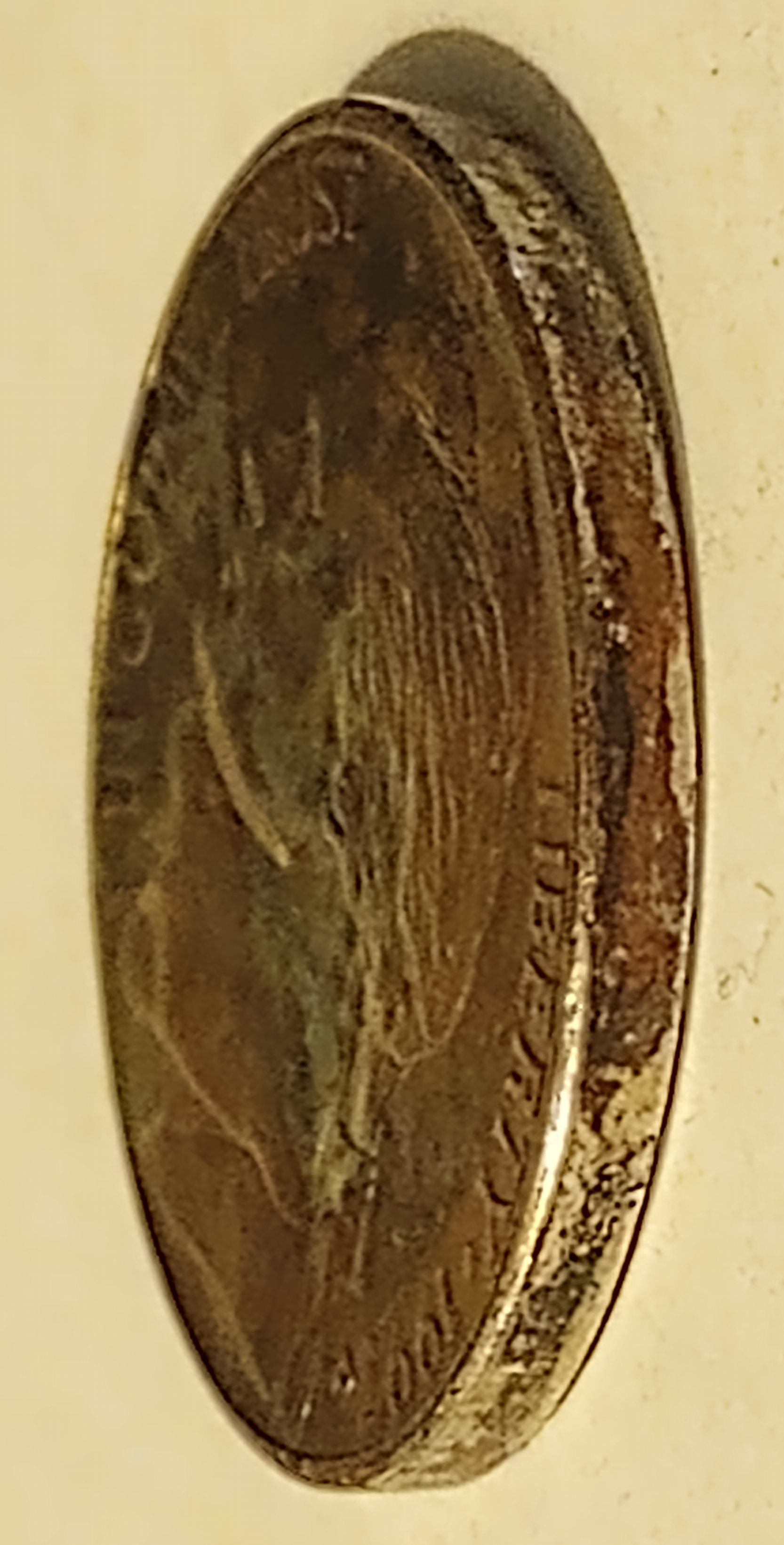 1997-P-Nickel-Improperly-Annealed-Planchet/-Error?-Copper-On-Both-Sides-And-Edges.