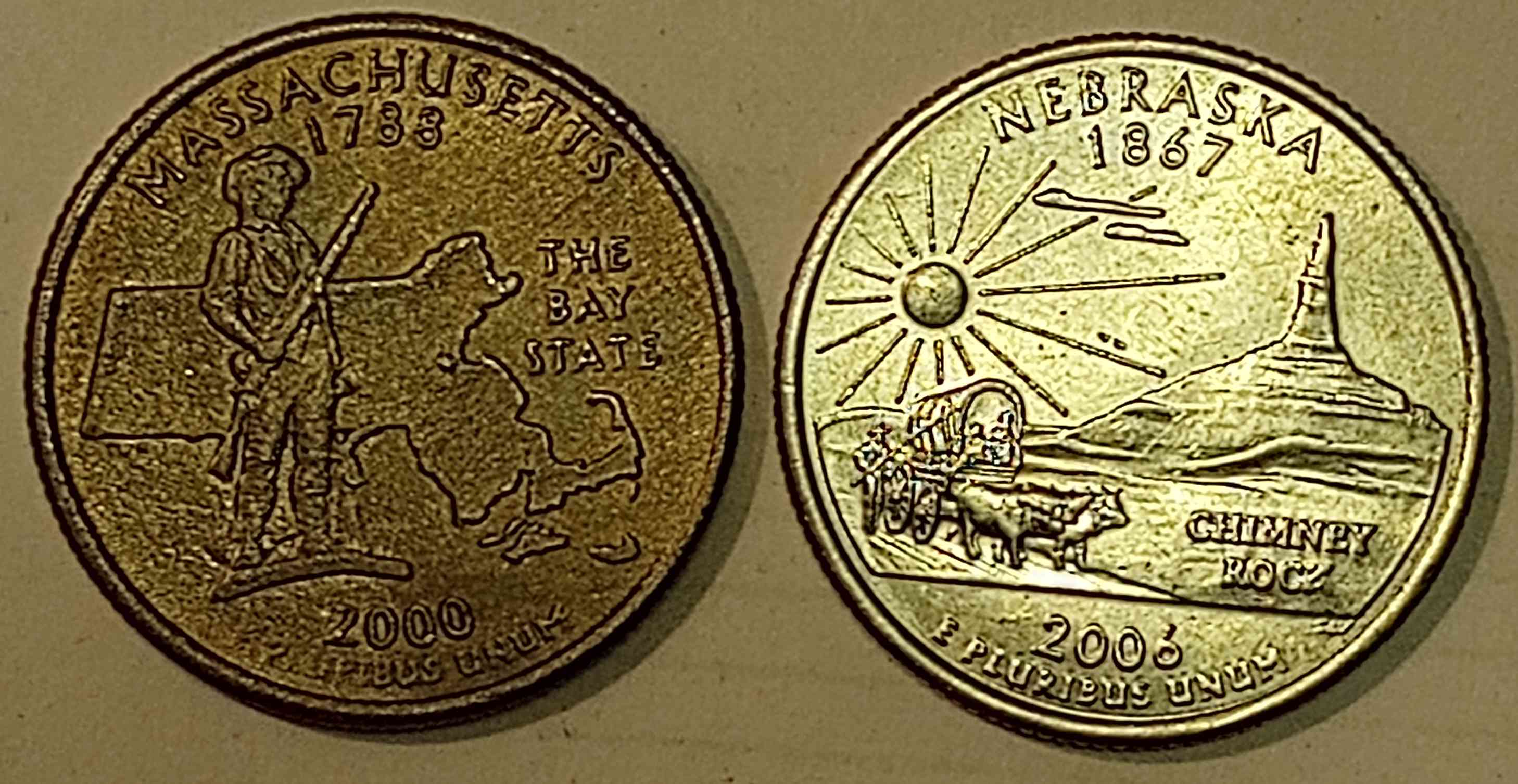 2000-D-Massachusetts-Gold-Bronze-Quarter-With-Improper-Annealing-Or-Other-Mint-Error?
