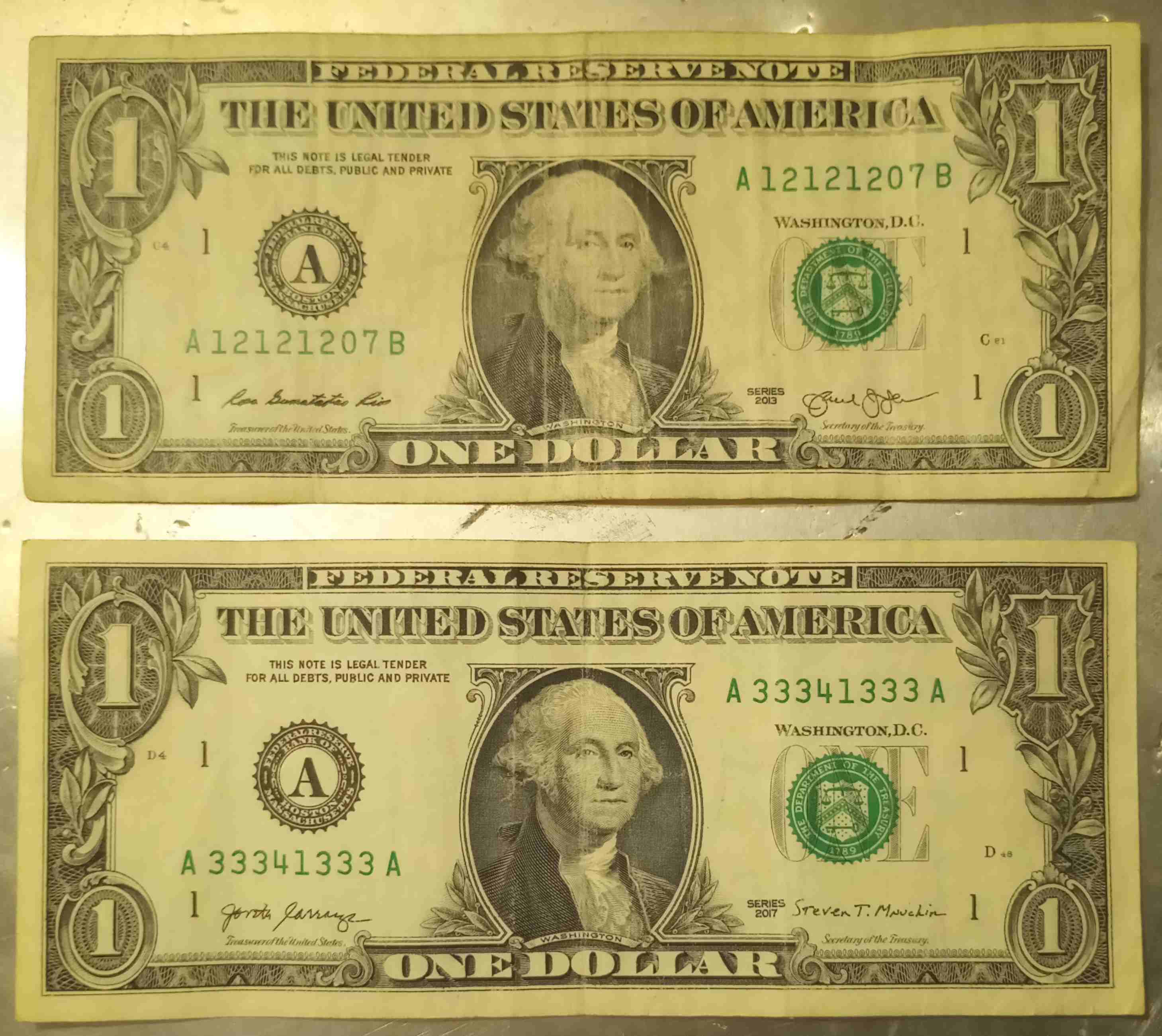 $1-Bills-W-Interesting-Serial-Numbers.-Valuable-Or-Spenders?