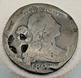 Grade-And-Opinions-Please-Damaged-Draped-Bust-1803-Cent