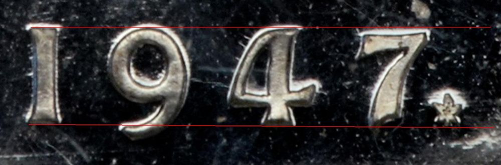 1947-Maple-Leaf-Dollar---High,-Level,-Low-7;-7/7