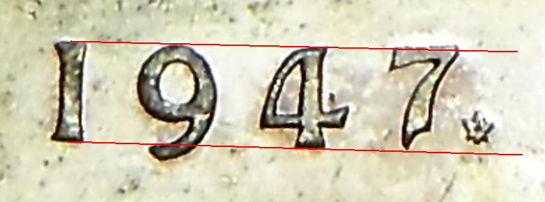 1947-Maple-Leaf-Dollar---High,-Level,-Low-7;-7/7