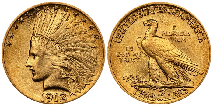 1912-$10-Indian-Head-Rotated-Die-Error