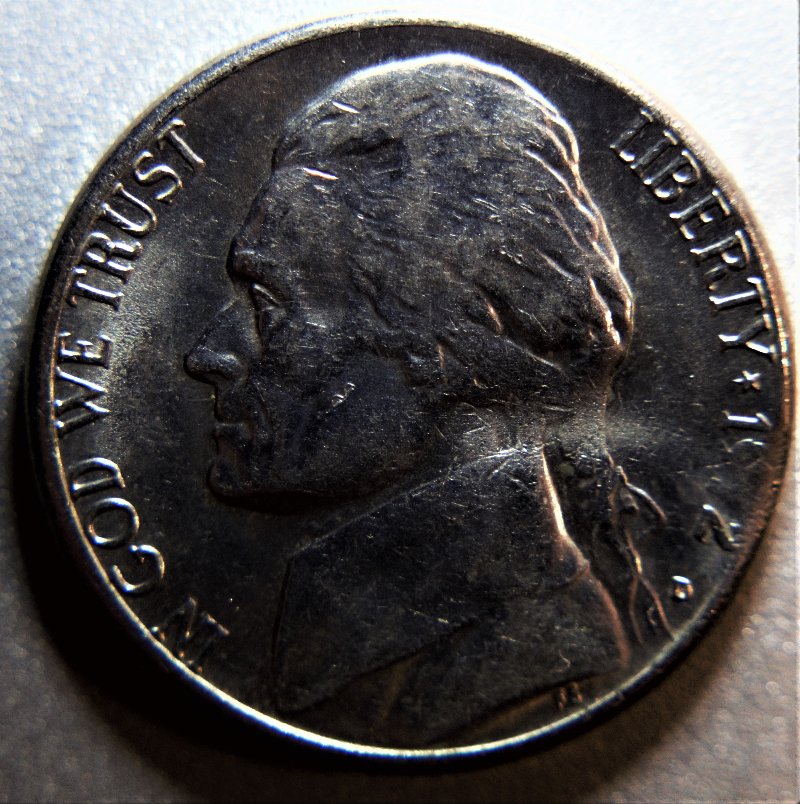 1972-D-Jefferson-Nickel--Strike-Thru-REV-And-Minor-OBV-Rim-Clip