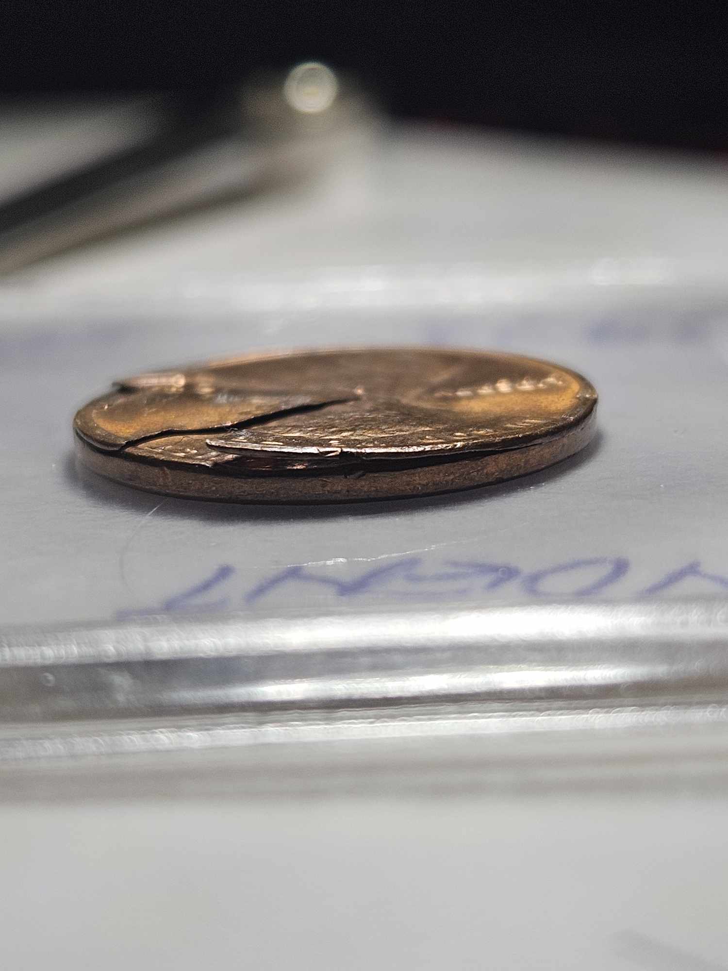 Interesting-1977-P-Lincoln-Cent-Lamination