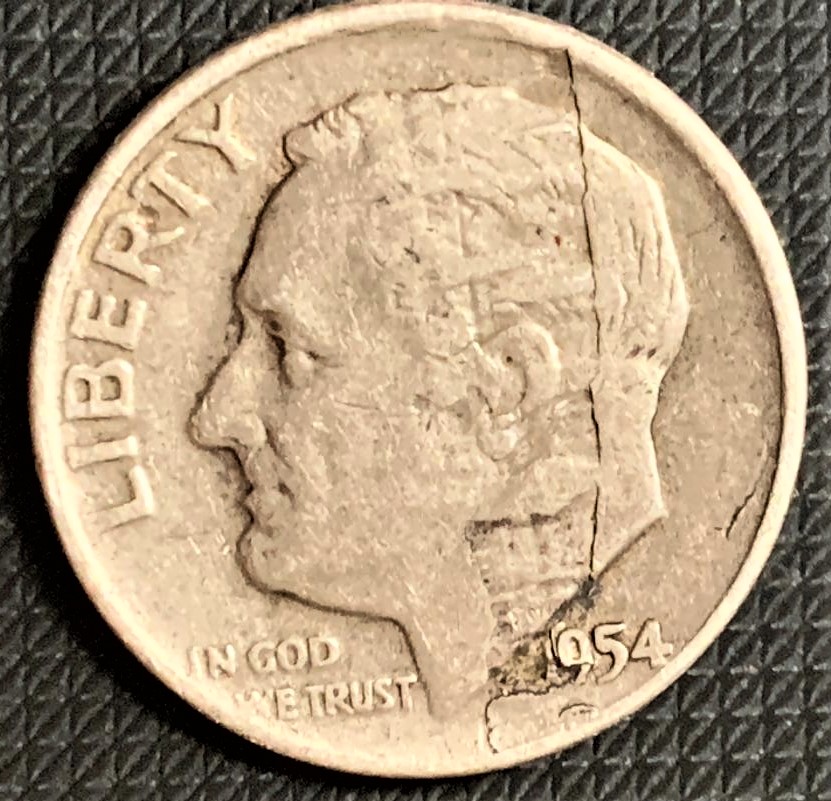 1954-US-Dime-With-Countermark