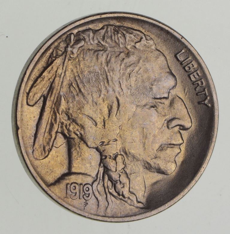2-Buffalo-Nickels-1916-And-1919...weird-Obverse-Same-Seller