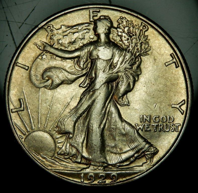 2-Walking-Liberty-Halves.--1929-S-And-1929-D-Slabbed