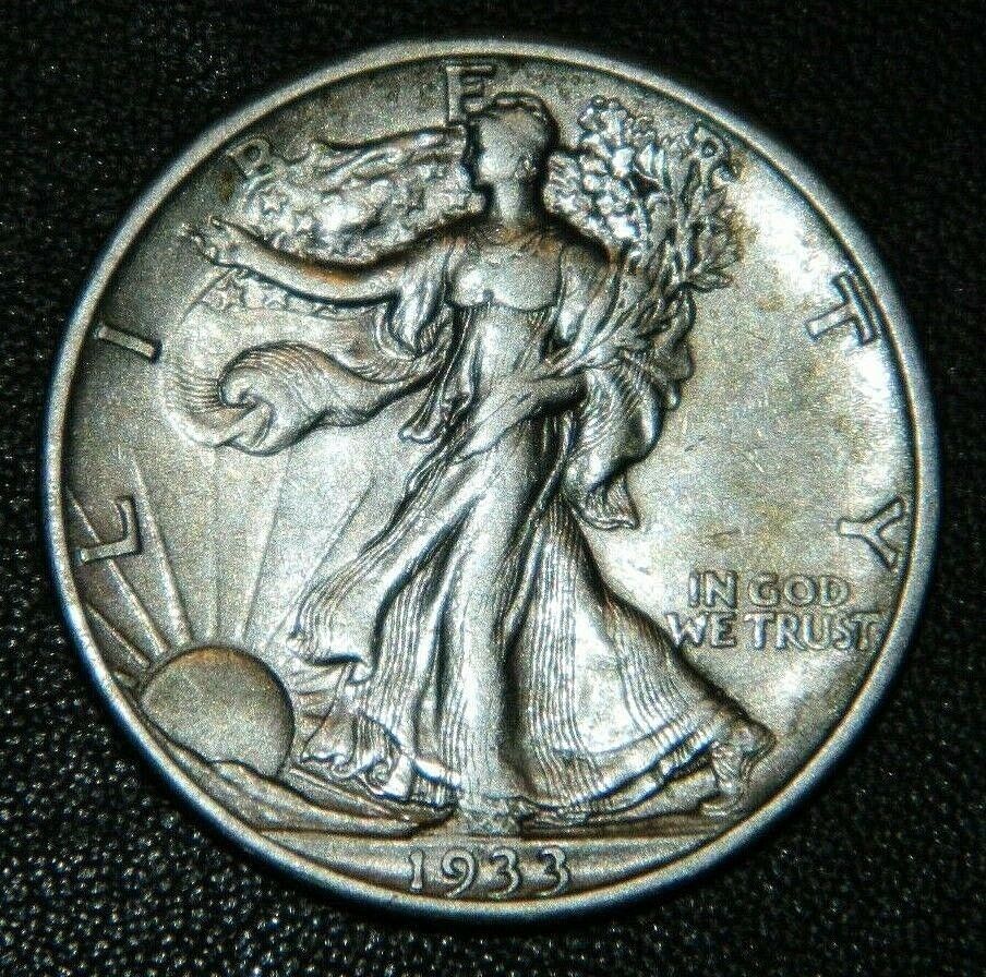 1933-S-Walking-Liberty-Half,-Porous-Looking