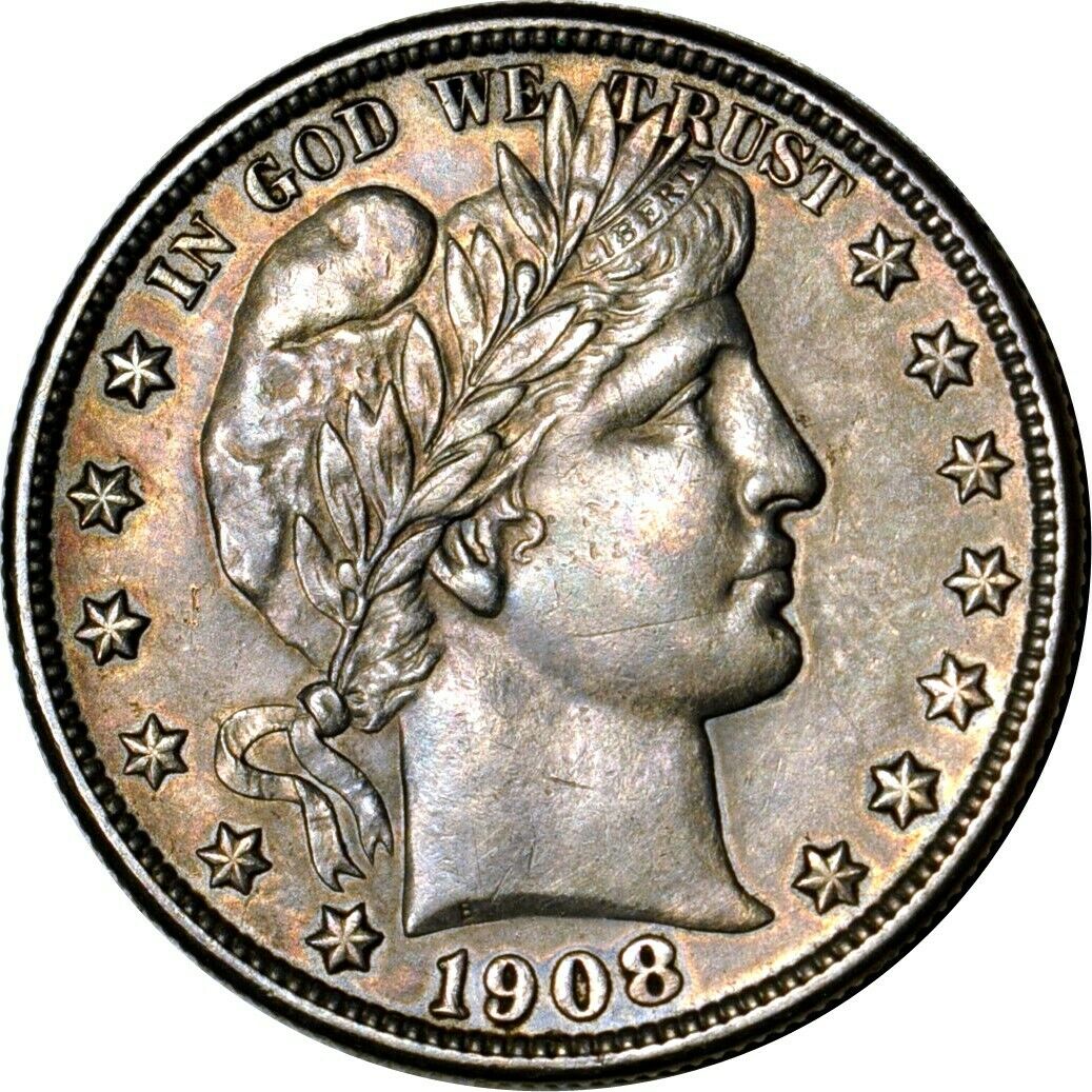 Barber-Half-1908-S,-Rim-Damage