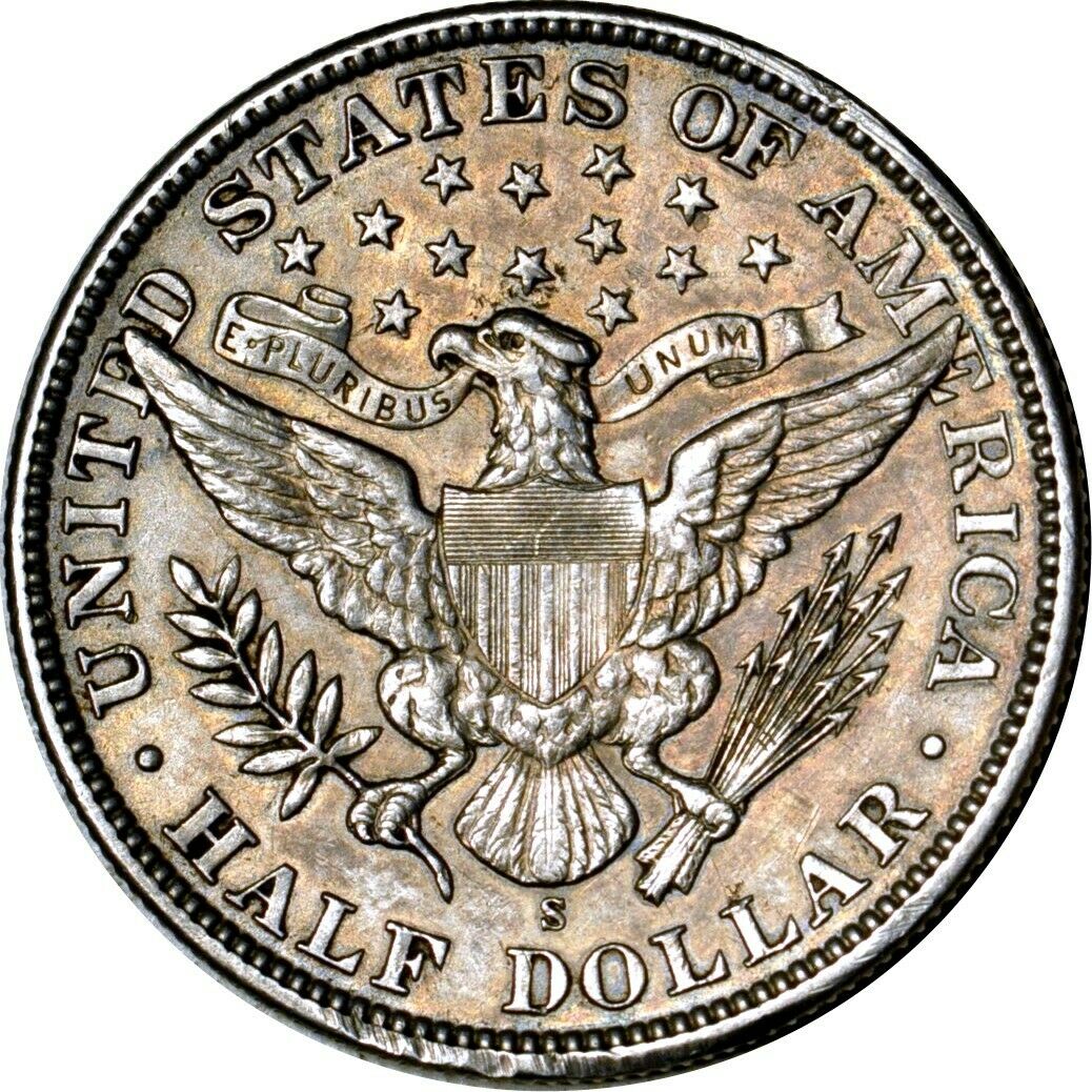 Barber-Half-1908-S,-Rim-Damage