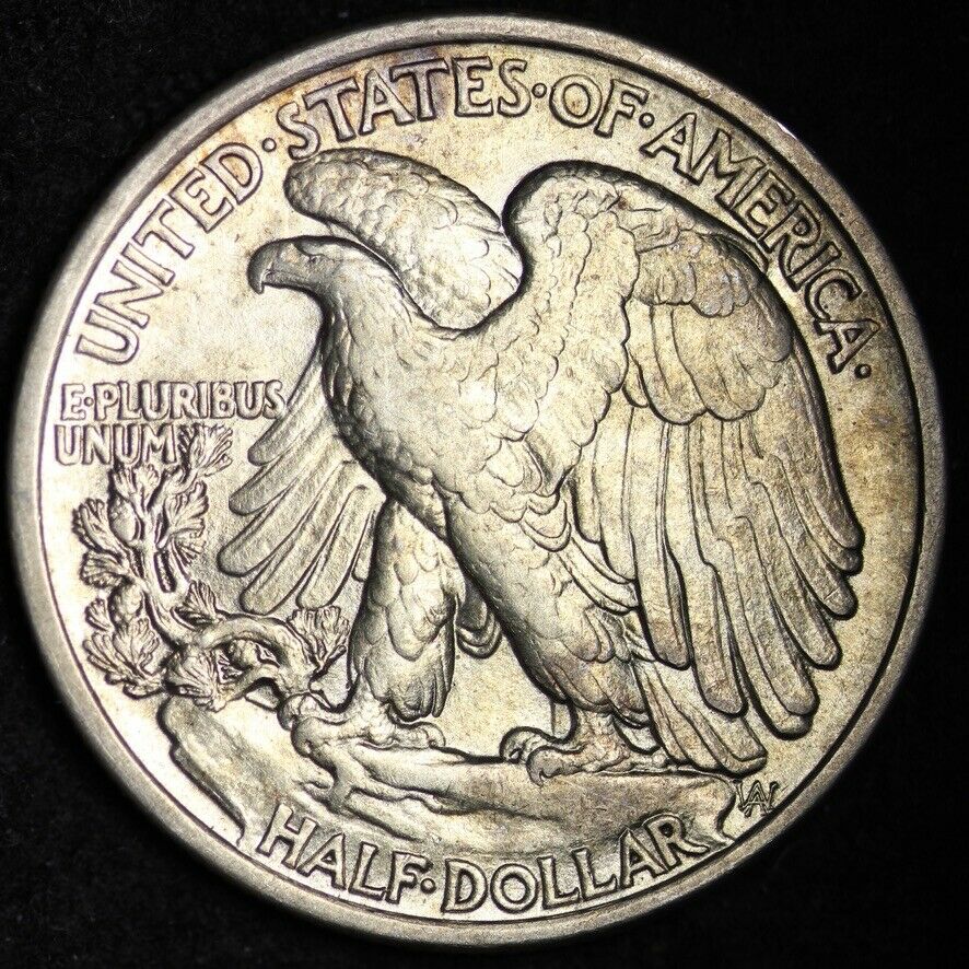 1917-Walking-Liberty-Half,-Unslabbed.-Cleaned?