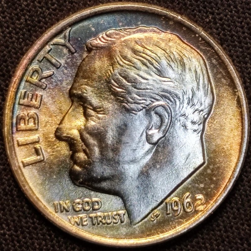 1962-Roosevelt-Dime-Toned---Grade-Thoughts-Please