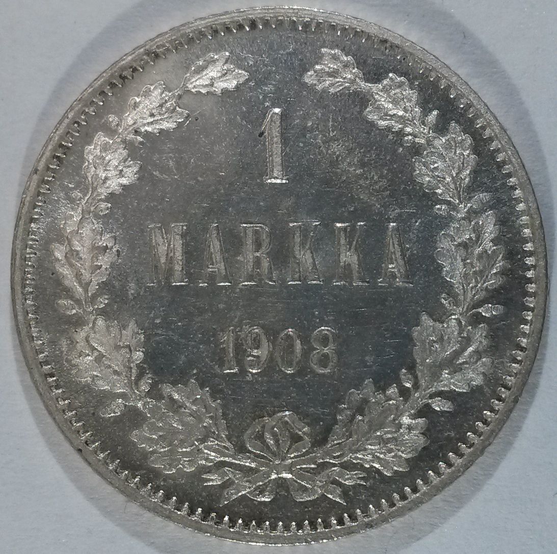 1892-And-1908-Finnish-Markka