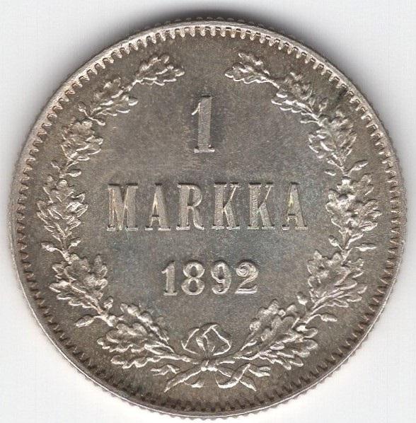 1892-Finland-Markka-For-Grading