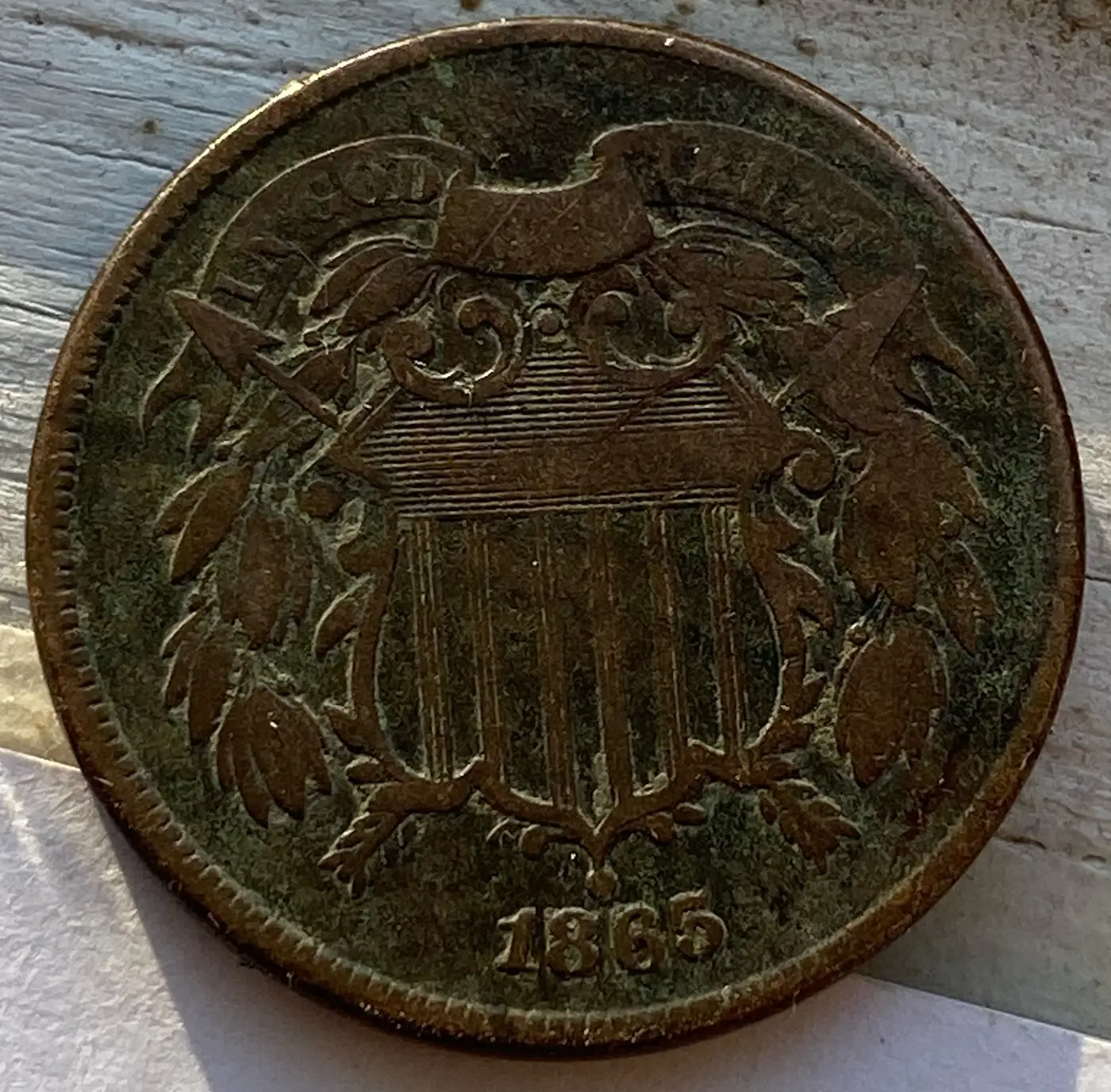 Counterfeit-1865-2-Cent?