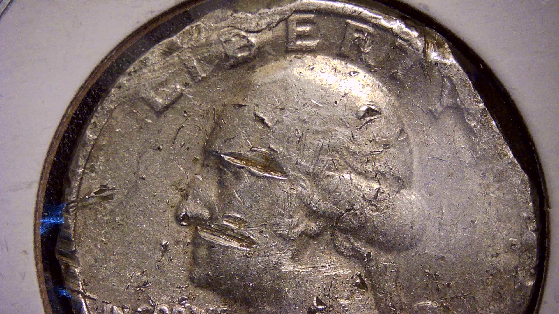 1776-1976-Bicentennial-Quarter-Post-Mint-Damage!