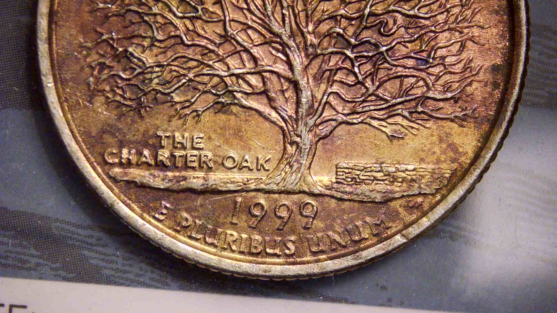 1999-P-Connecticut-State-Quarter,-Improperly-Annealed