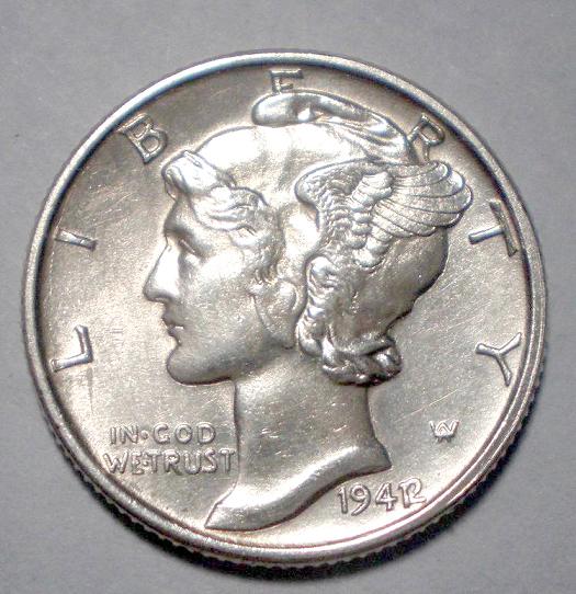 1941-/-2-Mercury-Dime