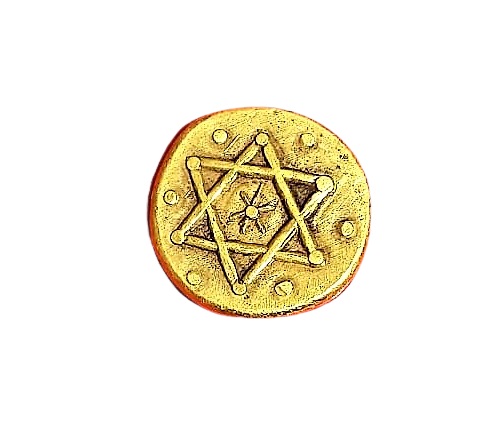 Gold-Coin,-Made-Of-21-Carat-Pure-Gold,-Jewish-Heritage,-Ancient-Egypt