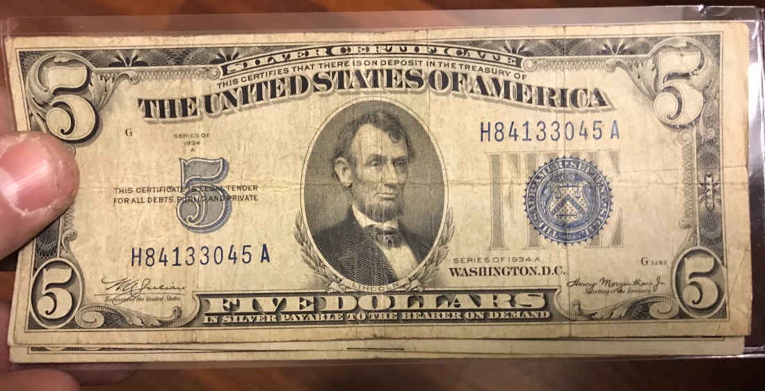 $5.00-Silver-Certificate