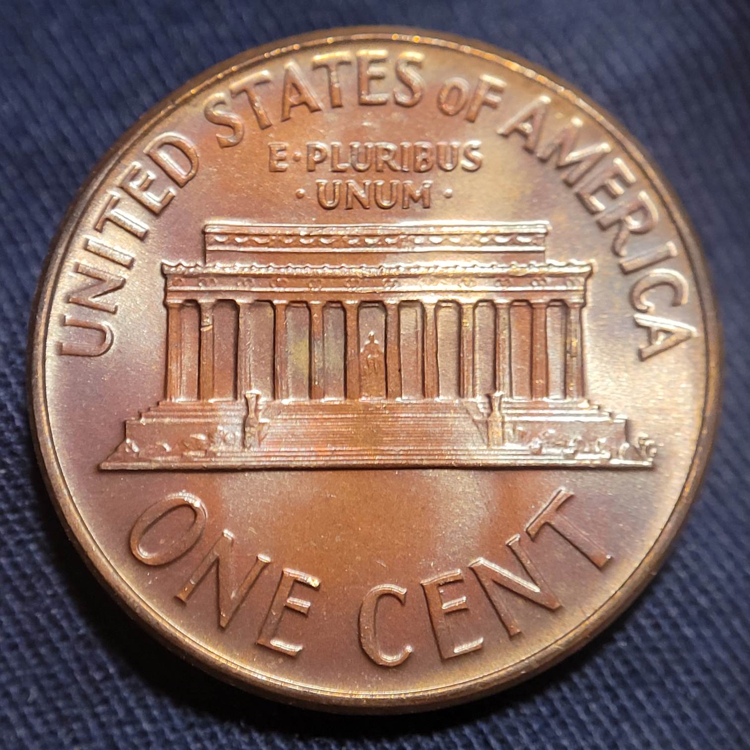 1966-Lincoln-Memorial-Cent,-Toner,--For-Grading