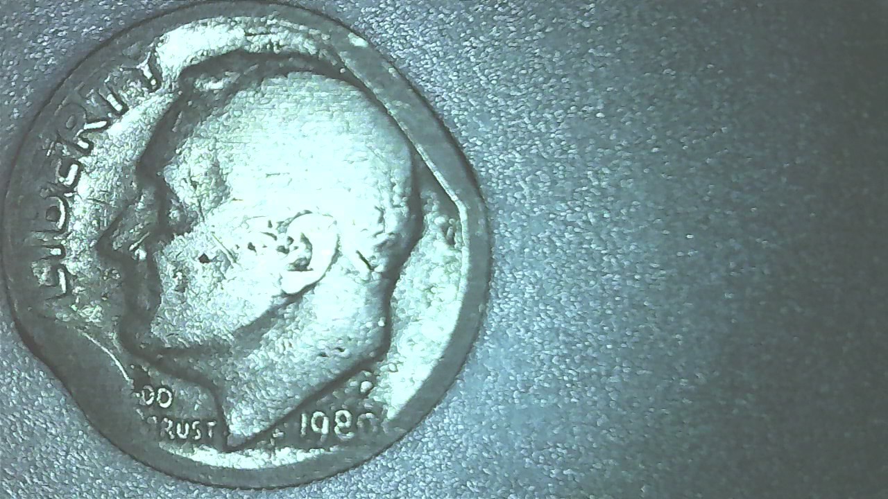 1980-P-Roosevelt-Dime-W/-Right-Clipped-Curve-And-Lower-Left-Cud