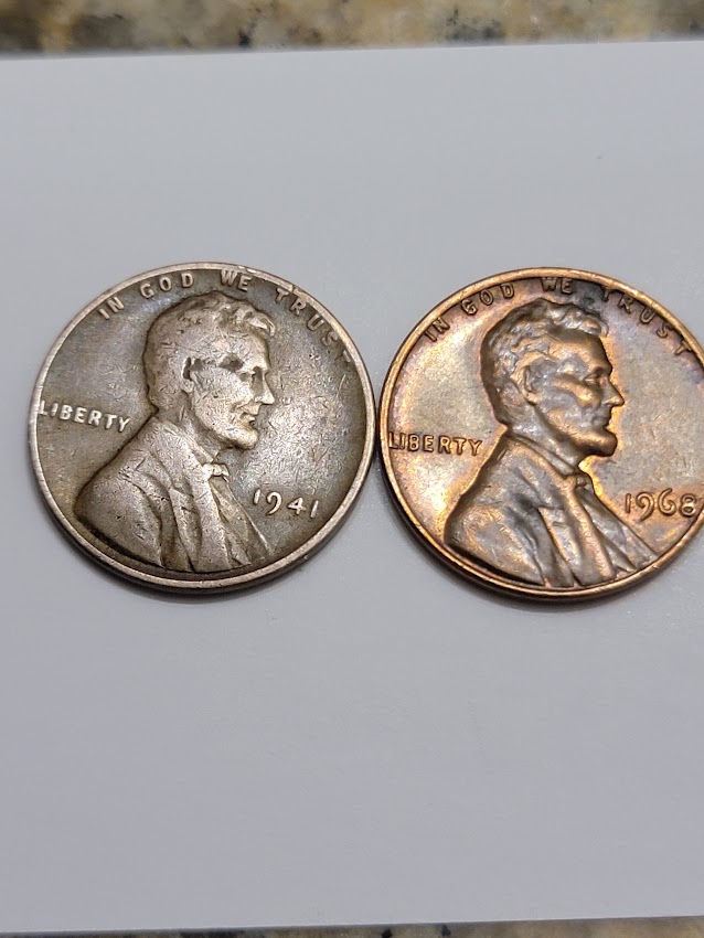 1941-No-Mint-Mark-Penny-With-Different-Color.