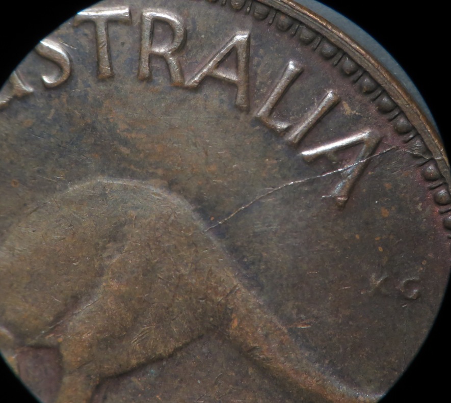 1943-Penny-OBV-Lamination-/-Rvs-Die-Cracks