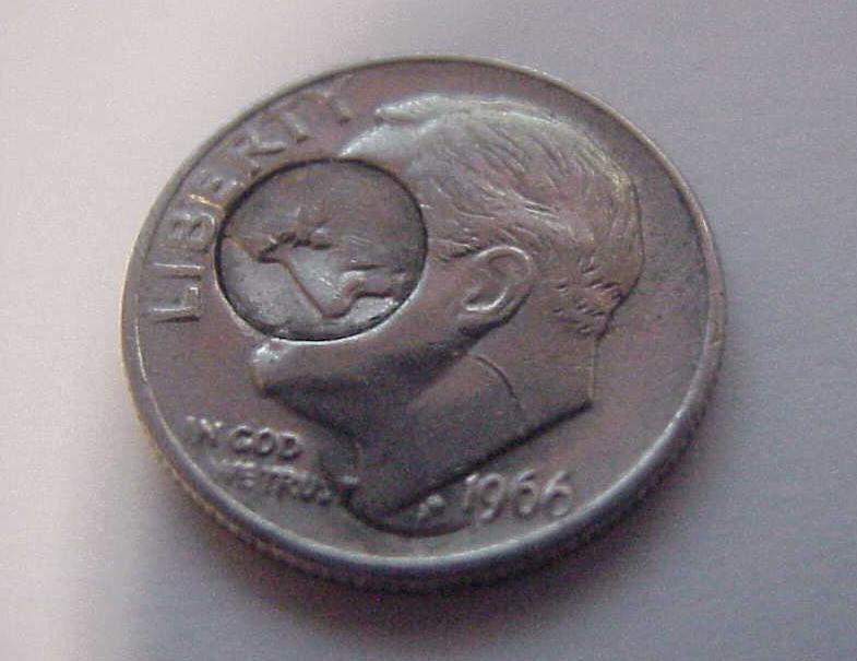 1966-Liberty-Dime-With-Weird-Stamping