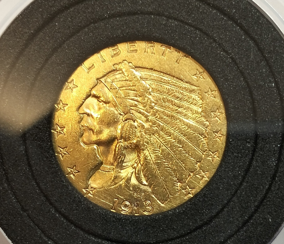 1909-D-$5-And-1913-$2.5-Gold-Indians--Genuine?