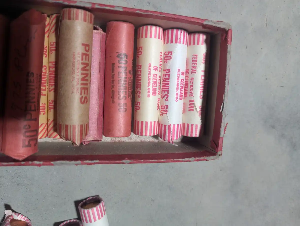 Interesting-Old-Box-Of-Pennies