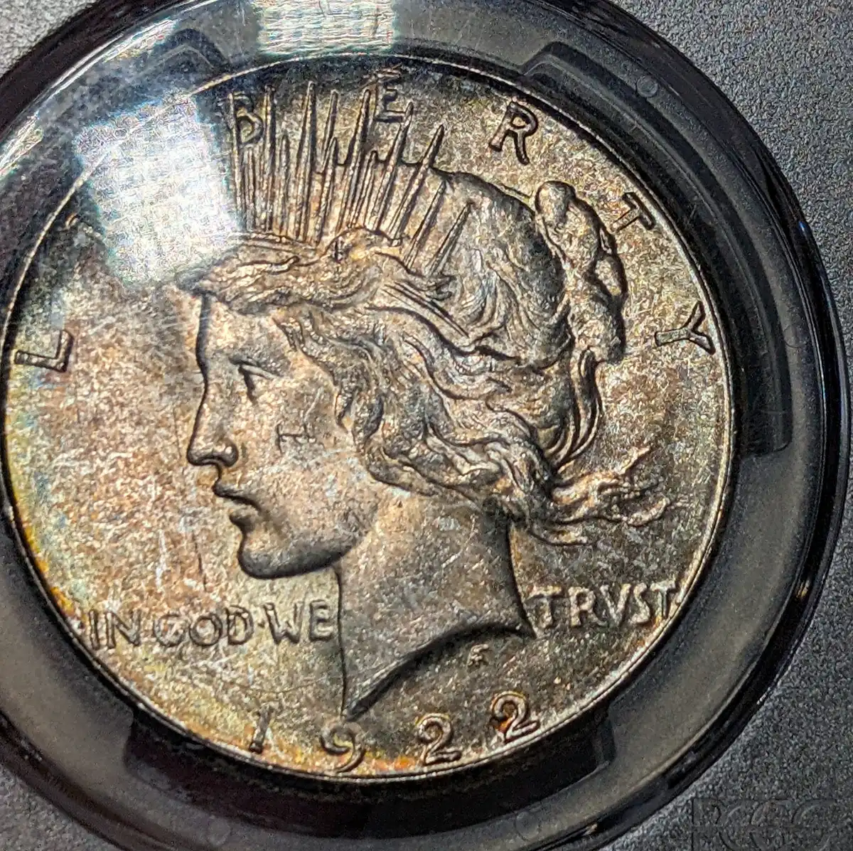 My-Most-Recent-Pickup---Rainbow-Toned-22-S-Peace-Dollar
