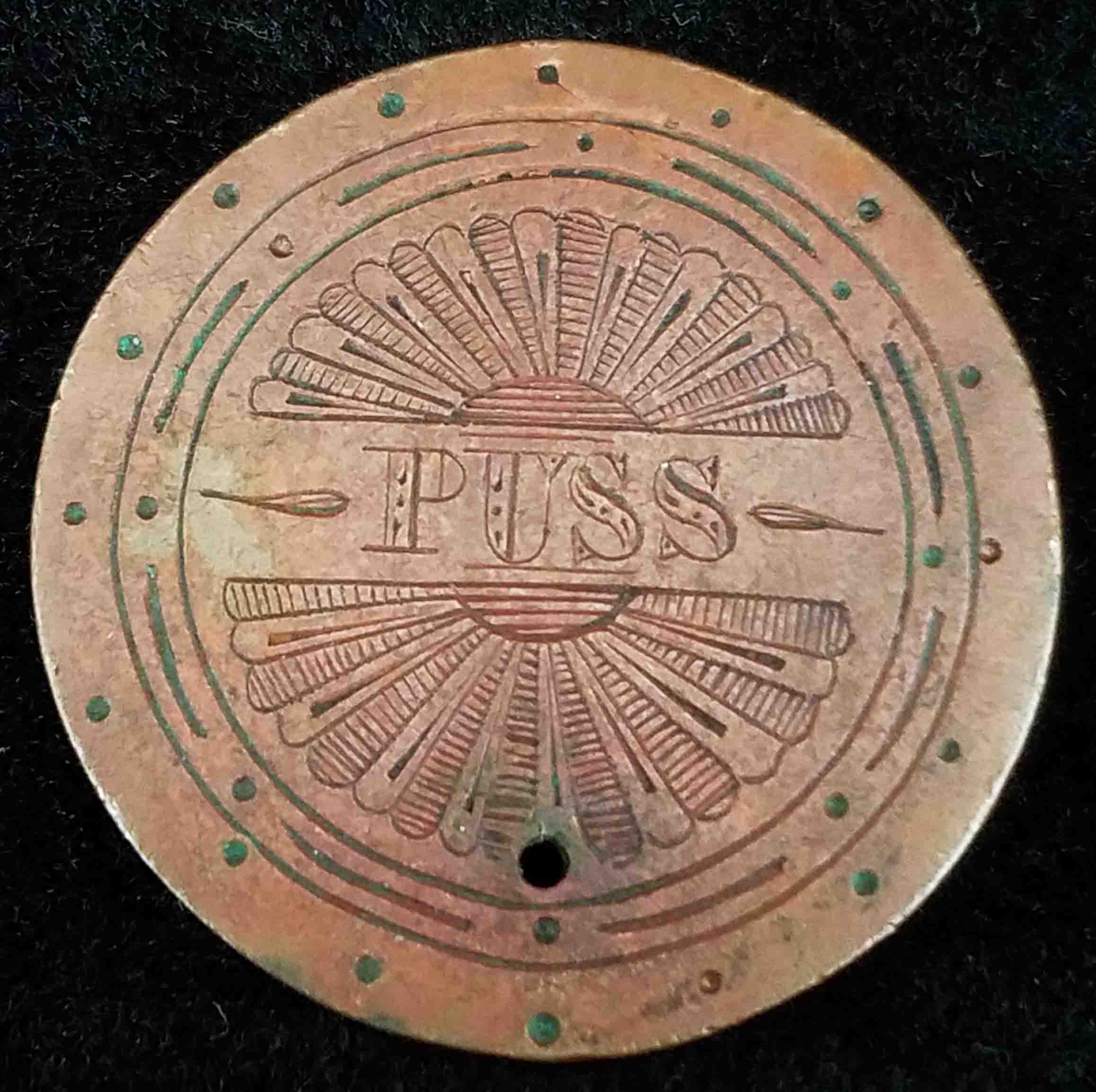 Interesting-Eagle-On-Shield-Copper-Love-Token-ID-Medal