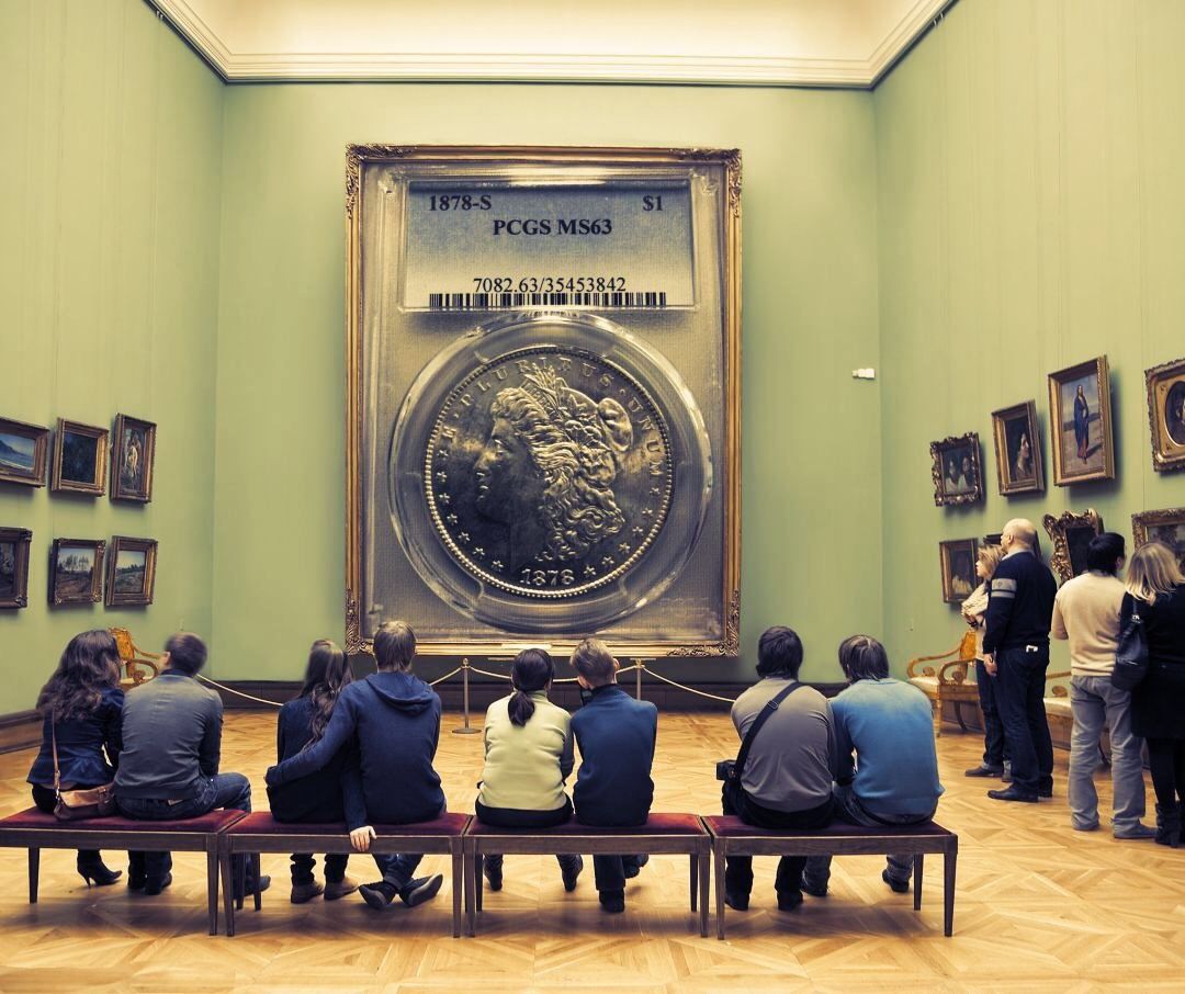 Museum-Onlookers-Admire-Morgan-Dollar