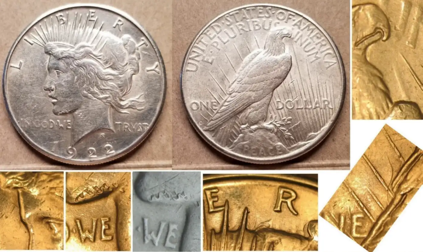 1925-P-Peace-With--Speared-Eagle-And-Die-Cracks-On-Reverse--Obverse-Has-Errors-Too.