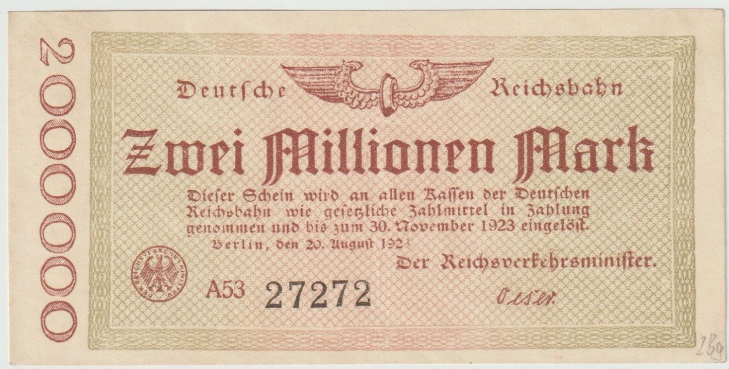 German-Reichsbahn-Radar-Note
