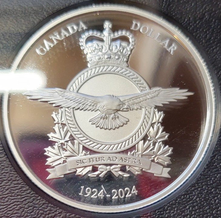 Commems-Collection-Canadian:-2024-Royal-Canadian-Air-Force---Annual-Silver-Dollar-/-Regular-Edition
