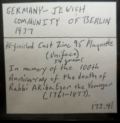 1937-Jewish-Community-Of-Berlin-Plaquette