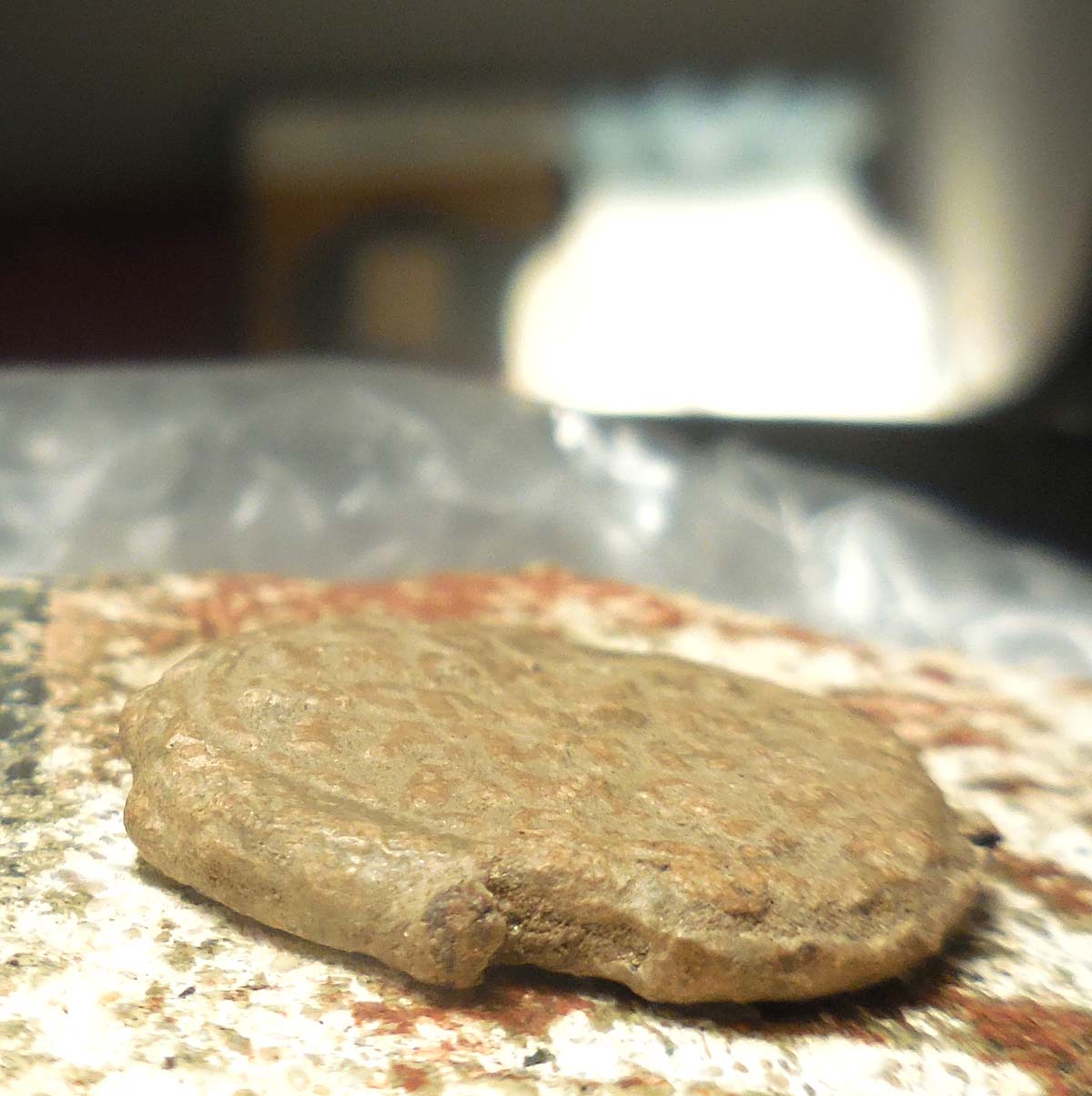 Two-Neat-Byzantine-Lead-Seals,-43-MM-Large-Seal-&-22-MM-Cross-And-Stairs