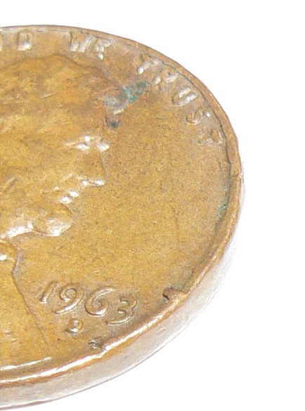 1963-D-Penny-Die-Chip-/-Cud