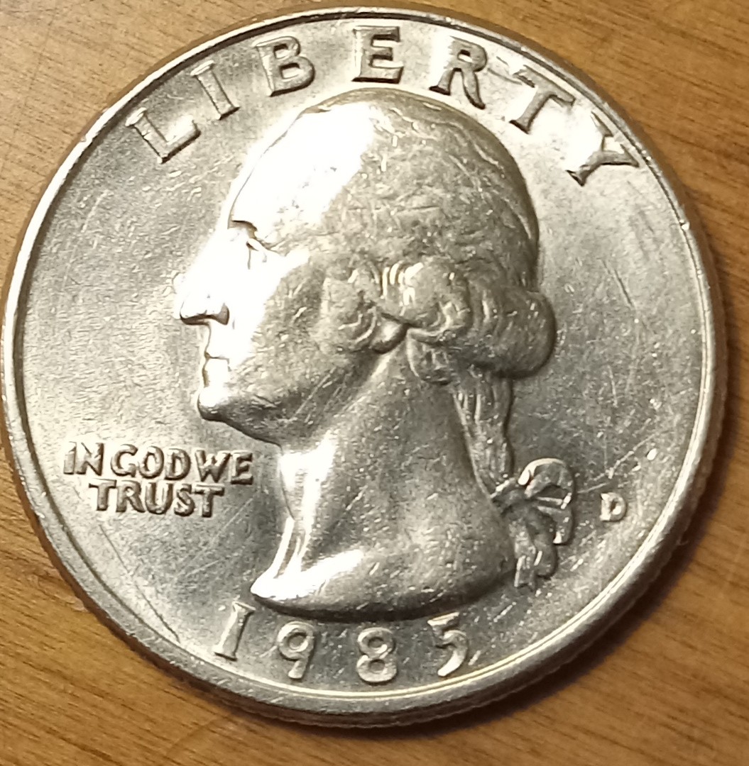 1985-D-Quarter---Doubling-On-Reverse