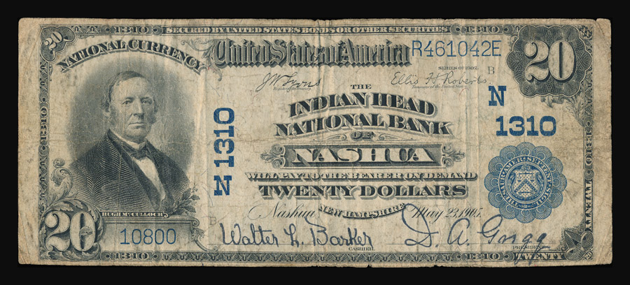 $20-Indian-Head-National-Bank-Of-Nashua,-New-Hampshire---Common-Or-Better-?
