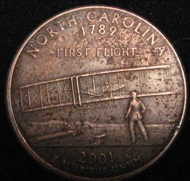 2001-North-Carolina-State-Quarter,-How-Is-A-Coin-Toned?