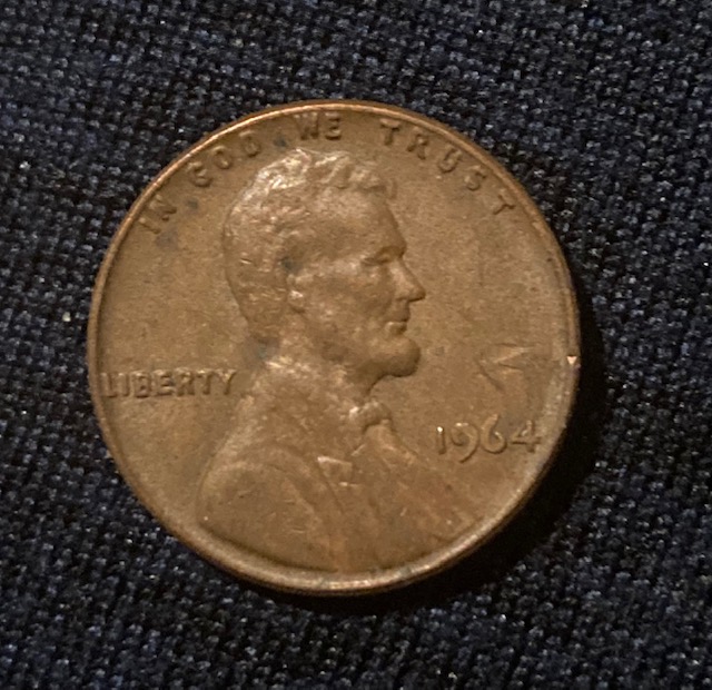 1964-Penny-With-Flattened-Numbers