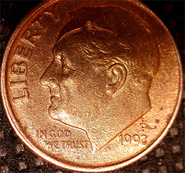 1992-Roosevelt-Dime-Missing-Both-Clad-Layers