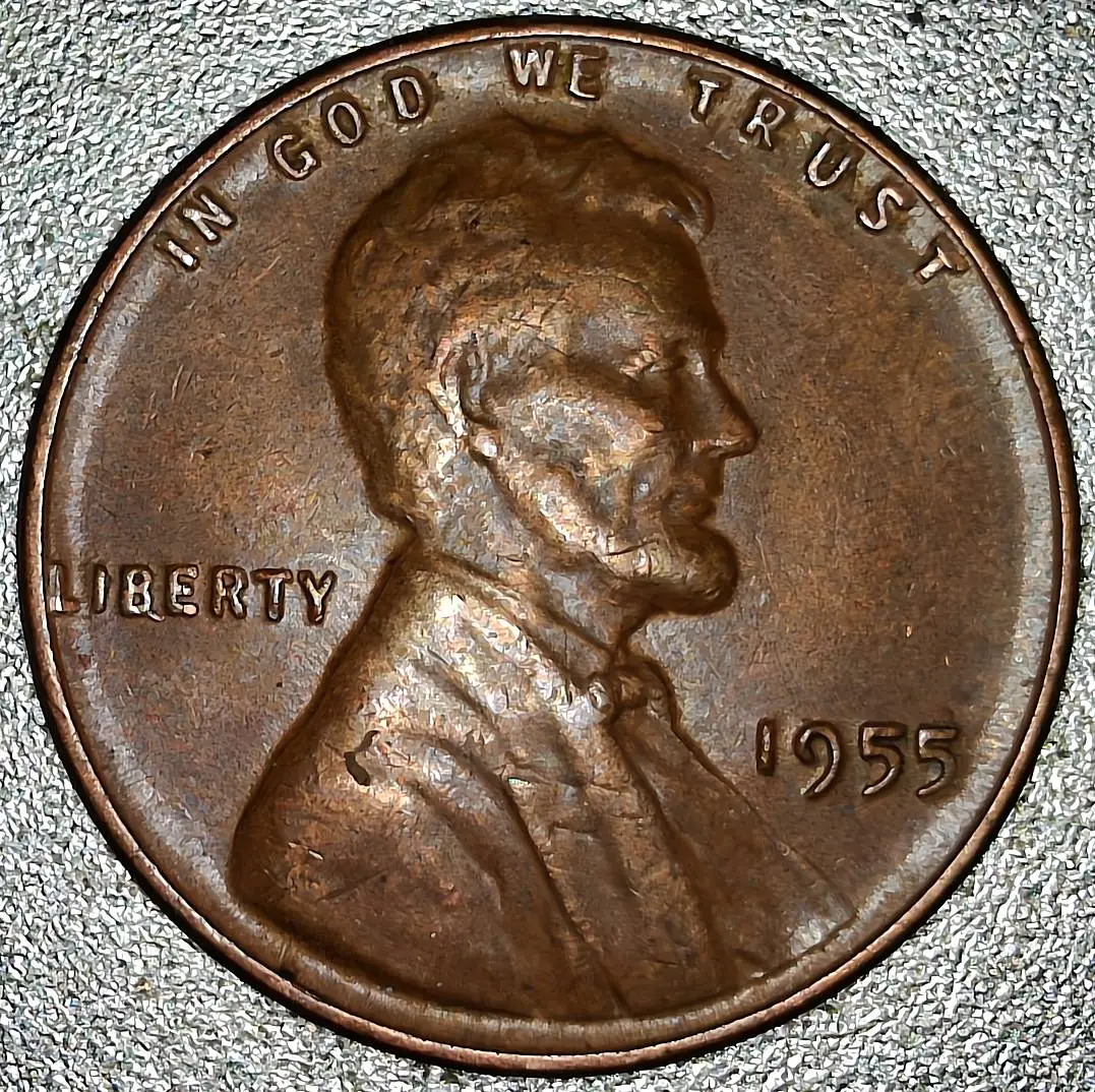 1955-Lincoln-Cent--With-A-